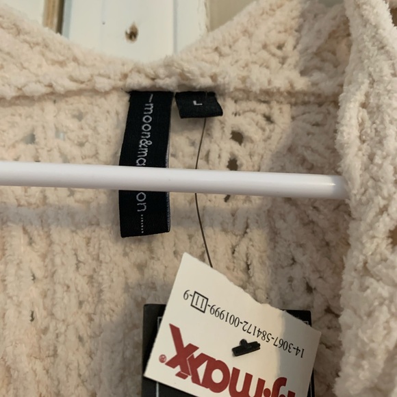 moon & madison Cream Cable Knit Cardigan - Picture 3 of 4